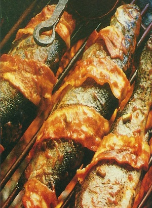 Barbecued Bacon-Wrapped Trout