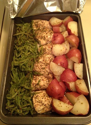 Baked Chicken Green Beans and Potatoes